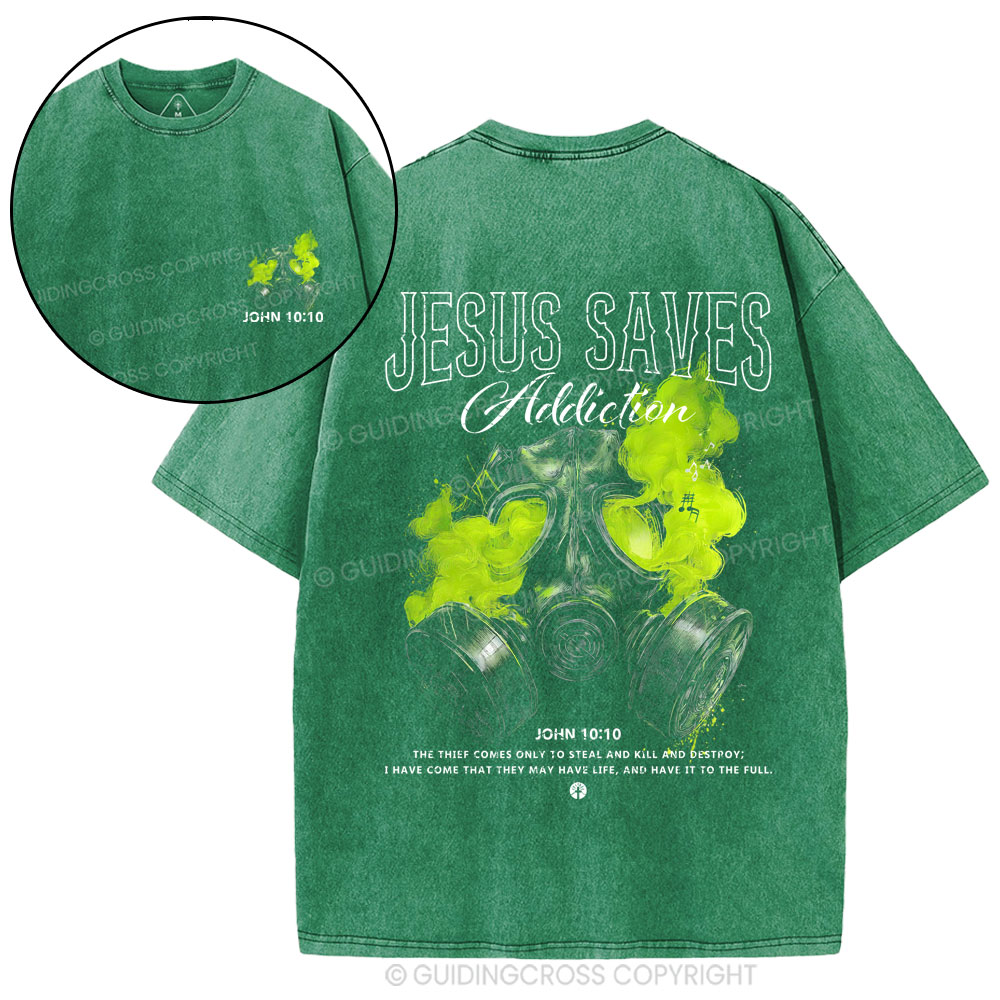 Jesus Saves Christian Washed T-Shirt