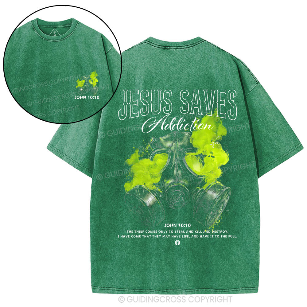 Jesus Saves Christian Washed T-Shirt