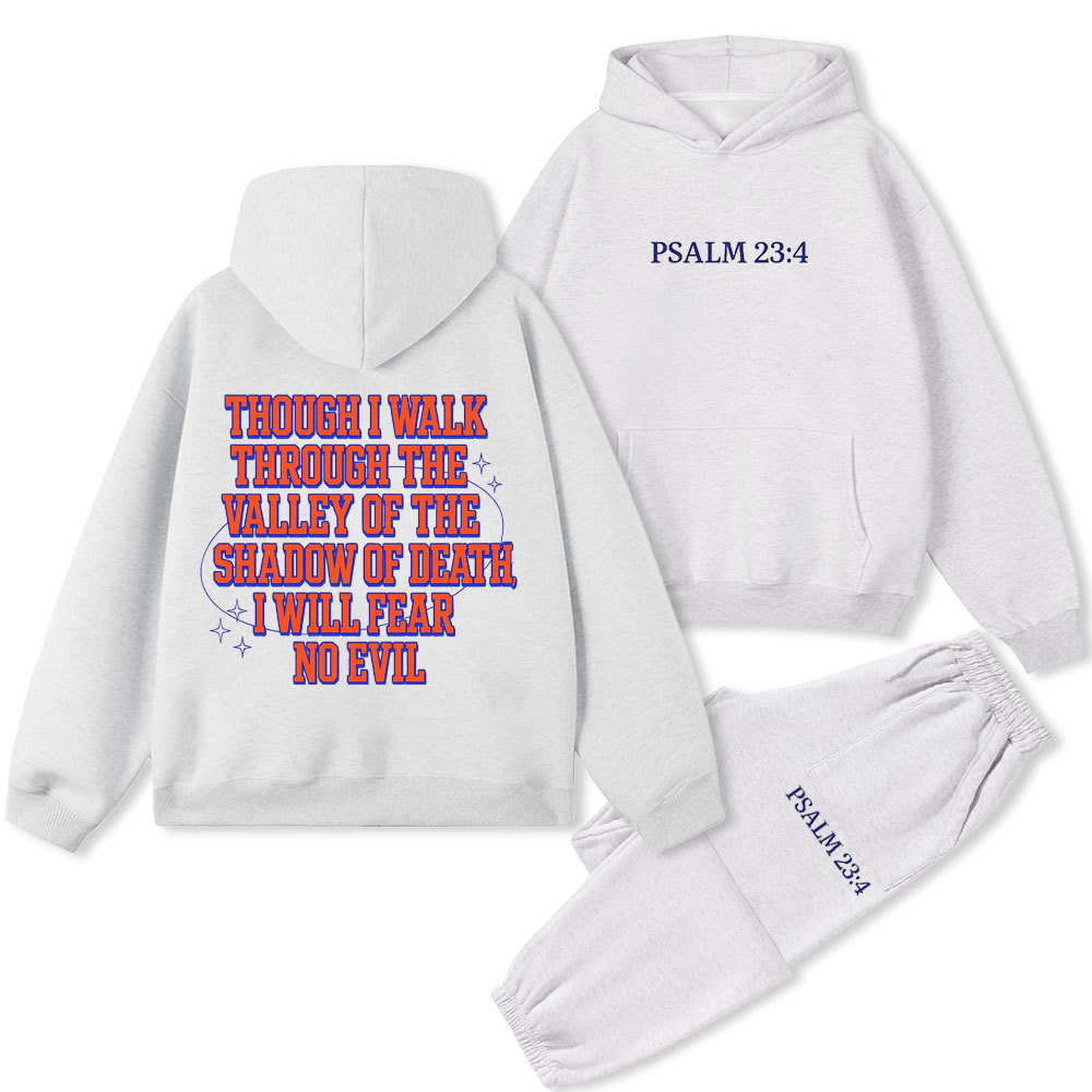 I Will Fear No Evil Christian Premium Fleece Hoodie Set
