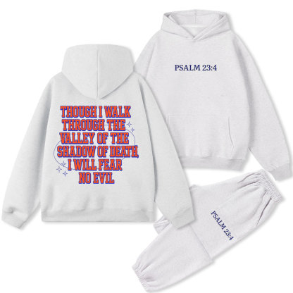 I Will Fear No Evil Christian Premium Fleece Hoodie Set