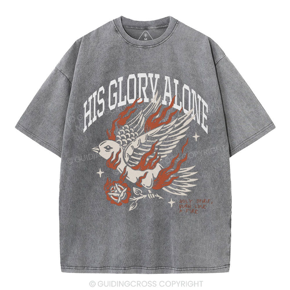 His Glory Alone Christian Washed T-Shirt