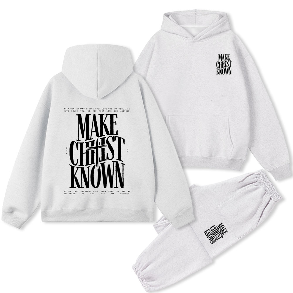 Make Christ Known Christian Premium Fleece Hoodie Set