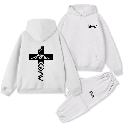 God Is Greater Than The Highs And Lows Christian Premium Fleece Hoodie Set