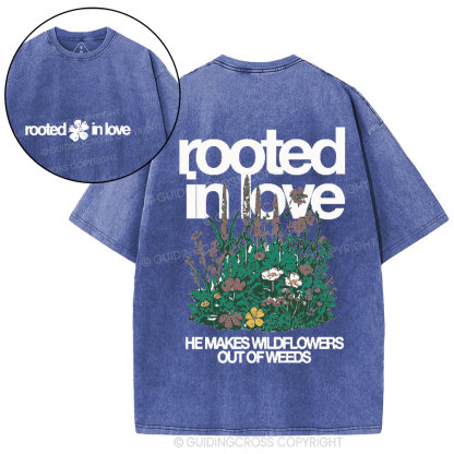 Rooted In Love Christian Washed T-Shirt