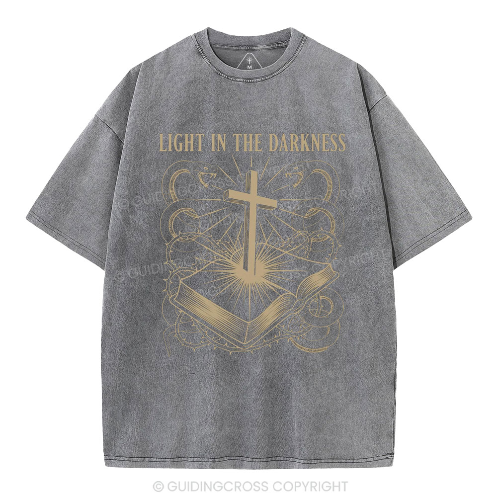 Light In The Darkness Christian Washed T-Shirt