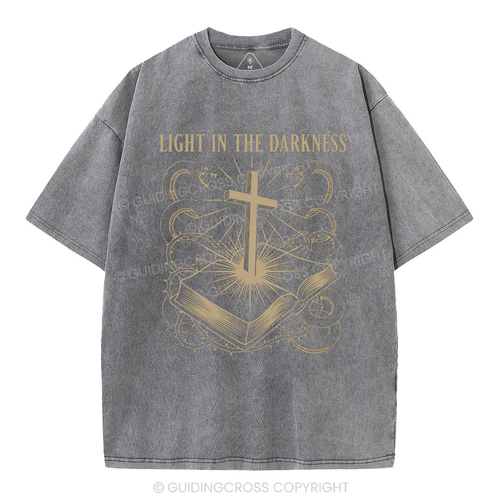 Light In The Darkness Christian Washed T-Shirt