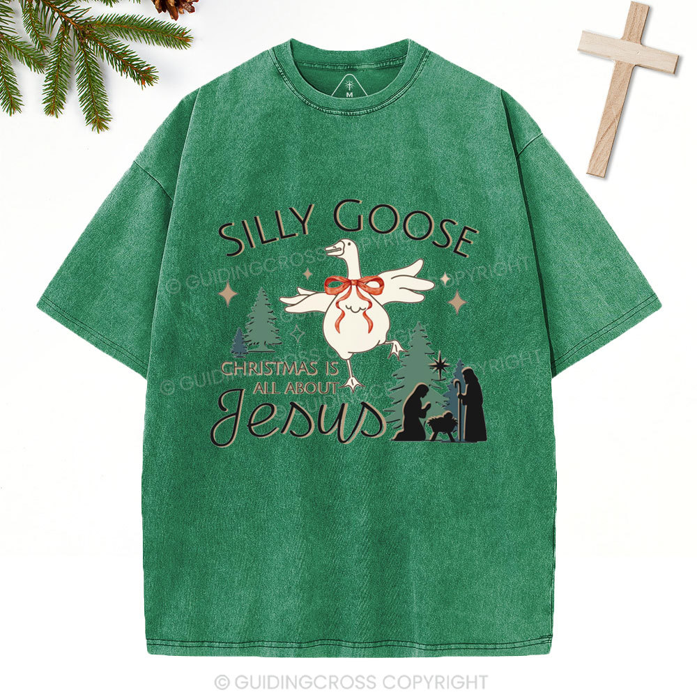 Christmas Is All About Jesus Christian Christmas Washed T-Shirt