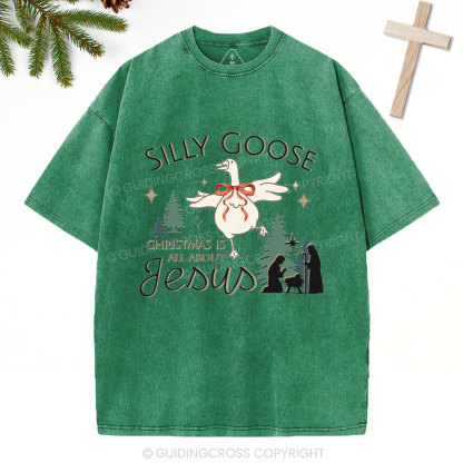 Christmas Is All About Jesus Christian Christmas Washed T-Shirt