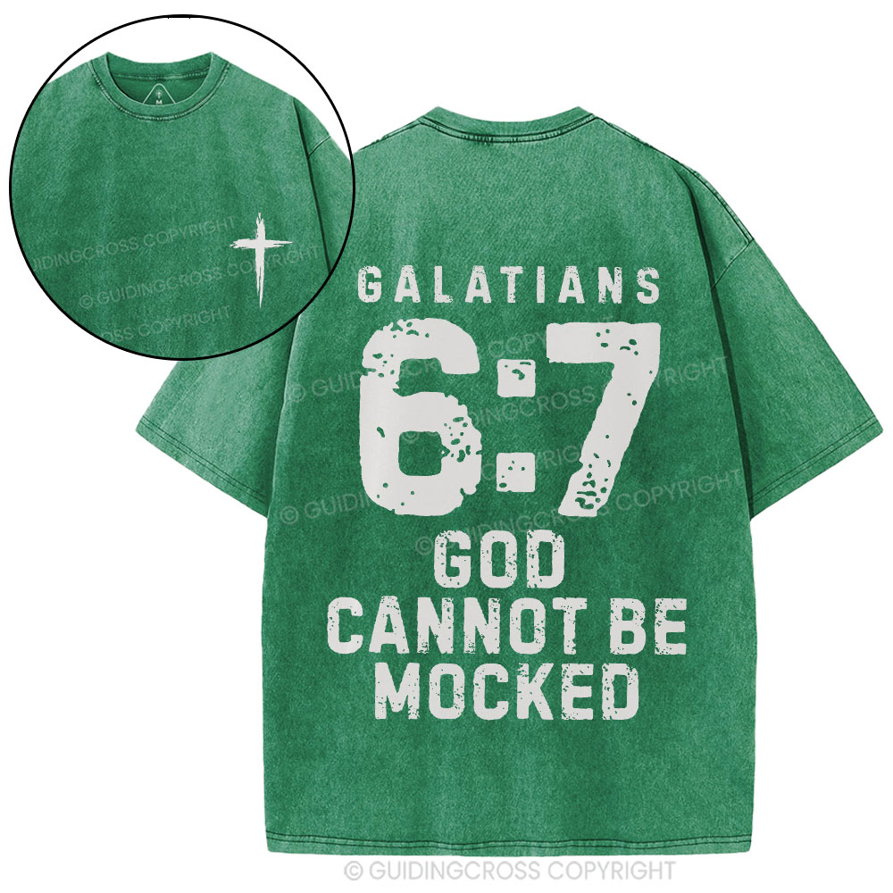 God Cannot Be Mocked Christian Washed T-Shirt