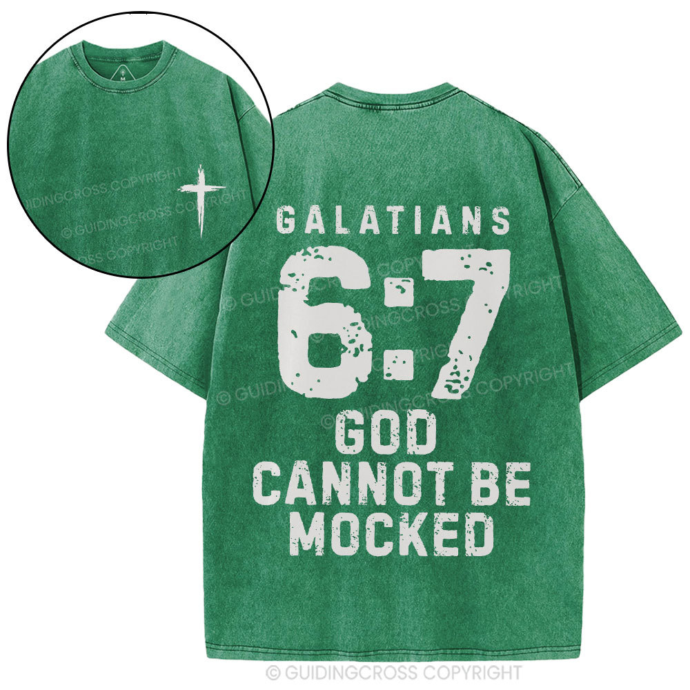 God Cannot Be Mocked Christian Washed T-Shirt