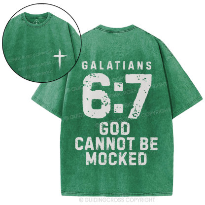 God Cannot Be Mocked Christian Washed T-Shirt