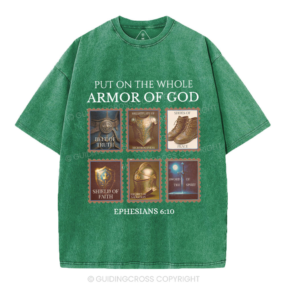 Put On The Whole Armor Of God Christian Washed T-Shirt