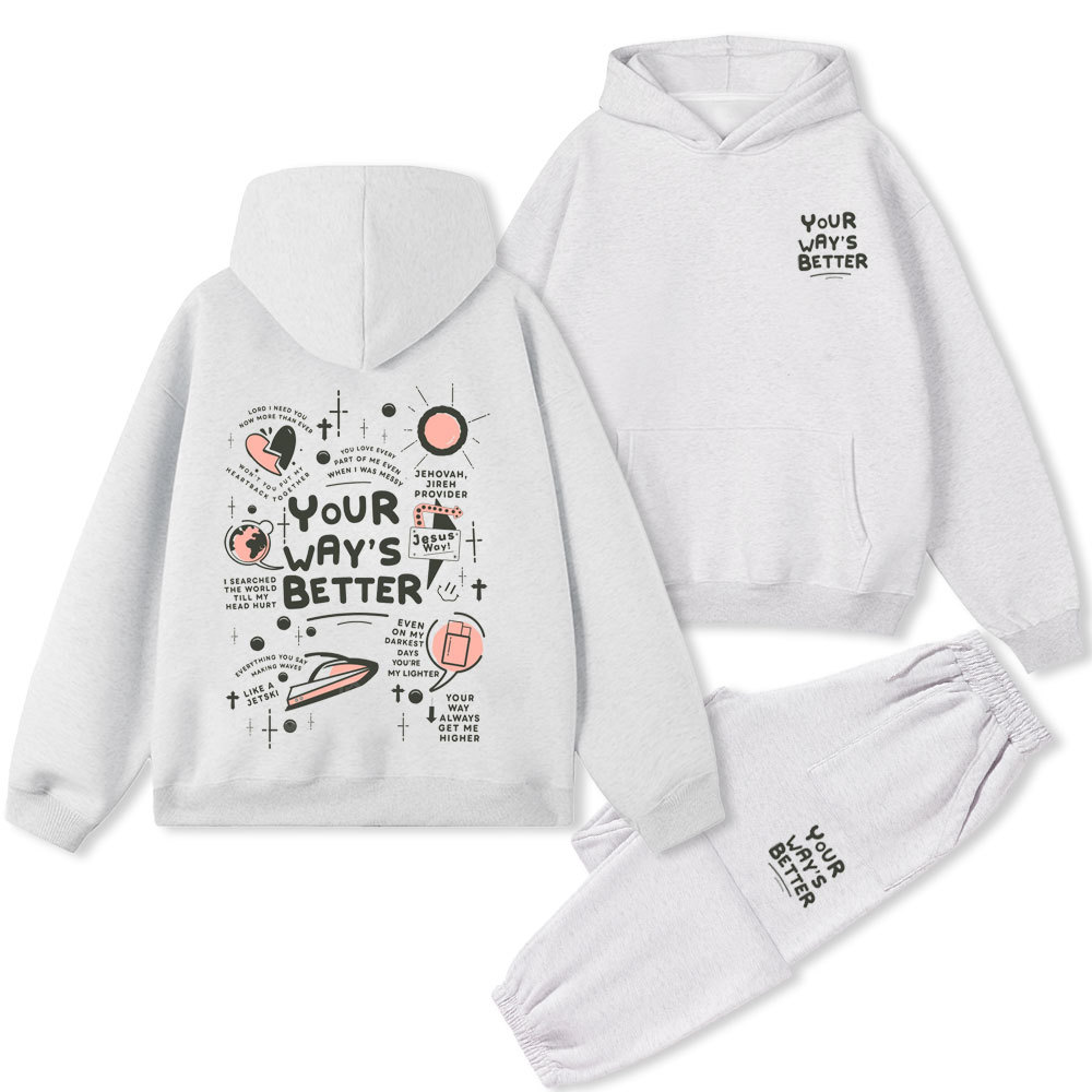 Your Way's Better Christian Premium Fleece Hoodie Set