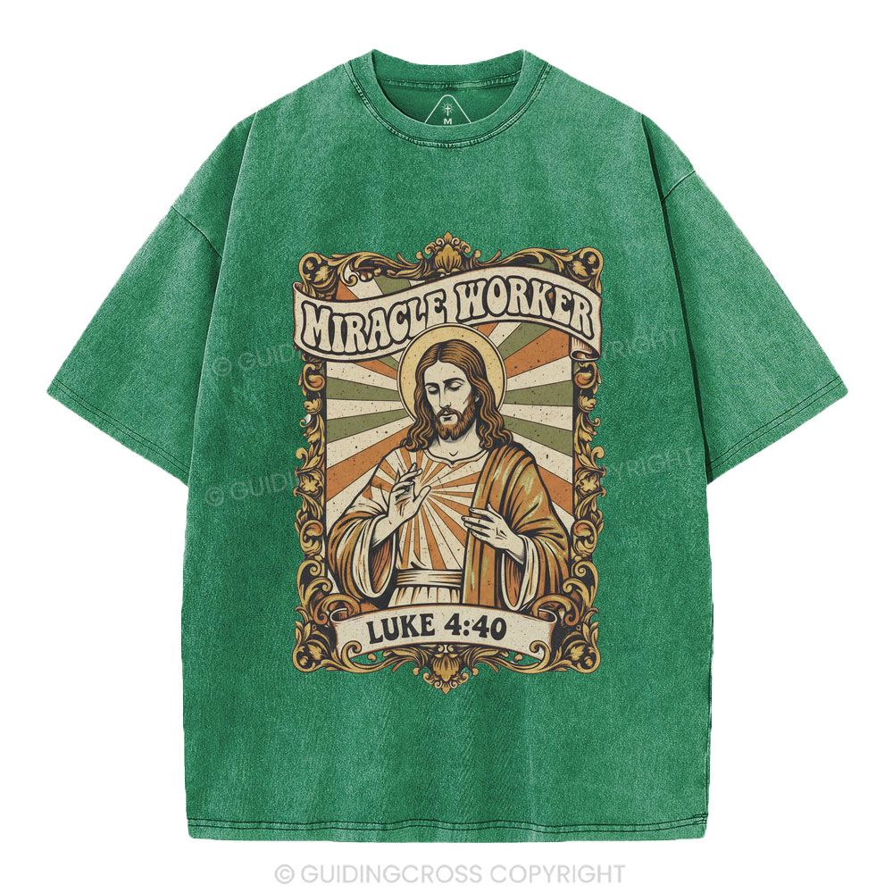Miracle Worker Christian Washed T-Shirt
