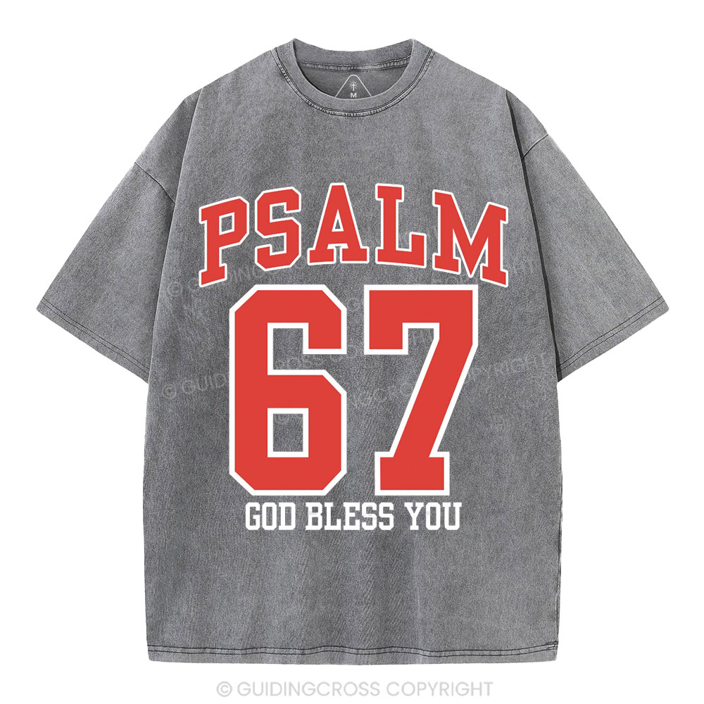 Psalm 67 Christian Washed T-Shirt