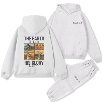 The Earth Is Full Of His Glory Christian Premium Fleece Hoodie Set