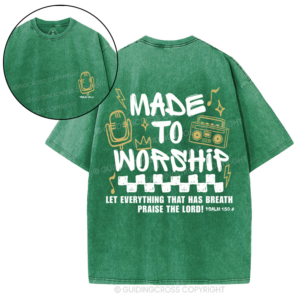 Made To Worship Christian Washed T-Shirt