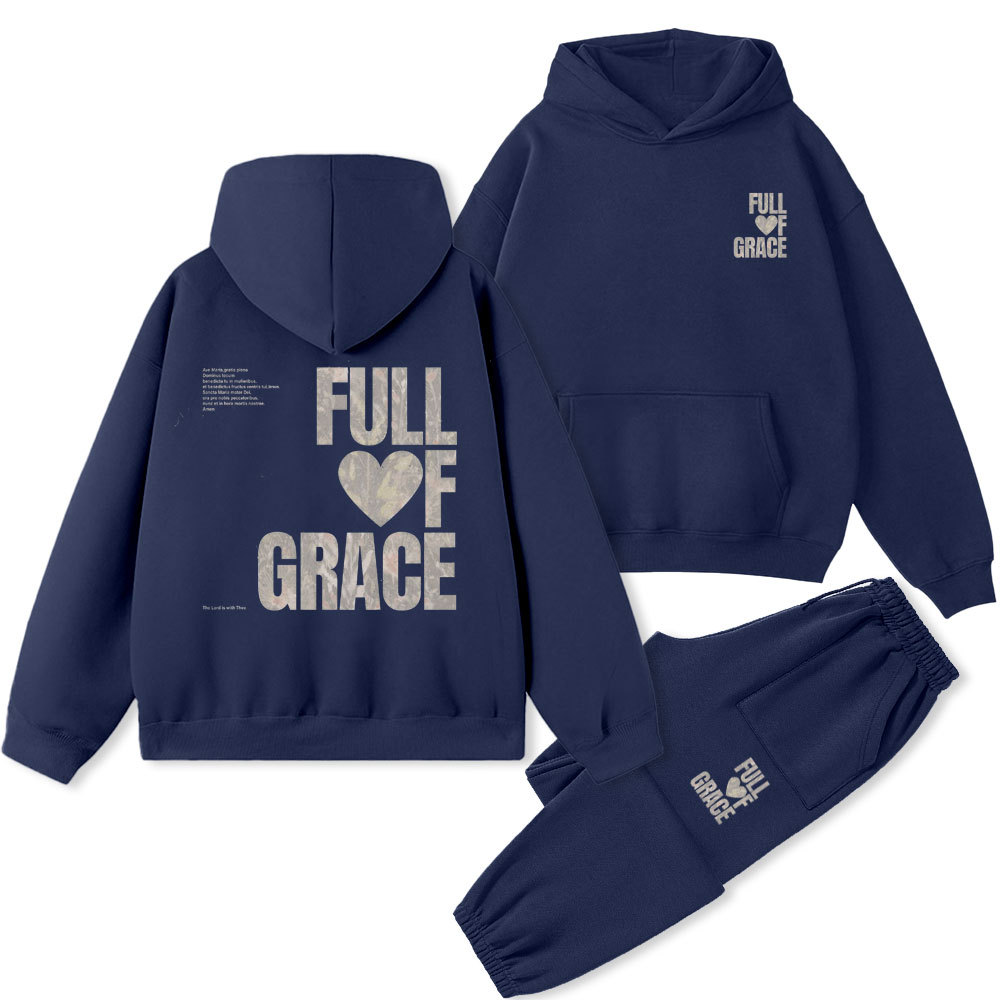 Full Of Grace Christian Premium Fleece Hoodie Set