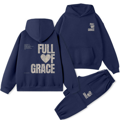 Full Of Grace Christian Premium Fleece Hoodie Set