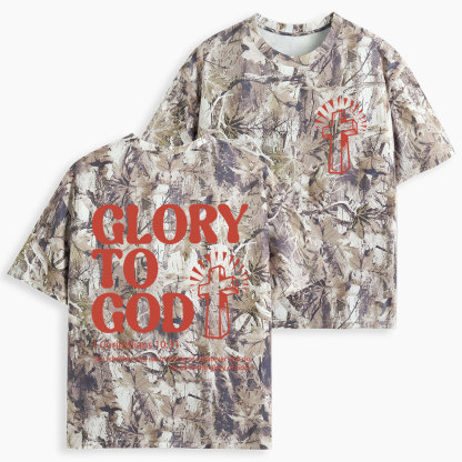 Glory To God Christian Camo T-Shirt