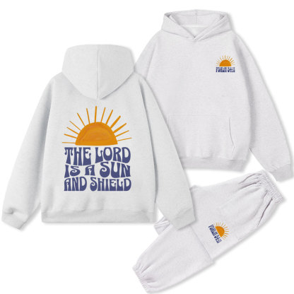 The Lord Is A Sun And Sheld Christian  Premium Fleece Hoodie Set