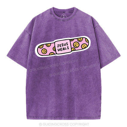 Jesus Heals Christian Washed T-Shirt