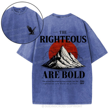 The Righteous Are Bold Chrsitian Washed T-Shirt