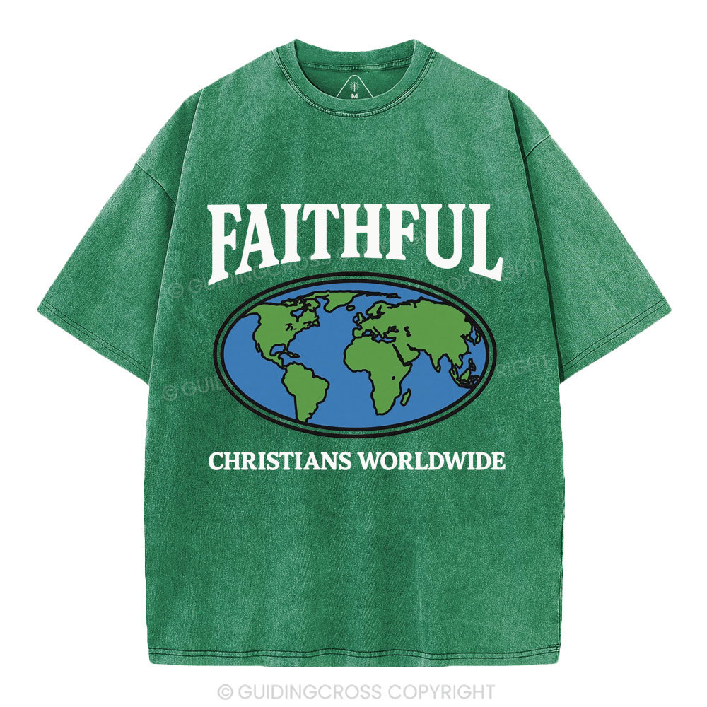 Faithful Christians Worldwide Christian Washed T-Shirt
