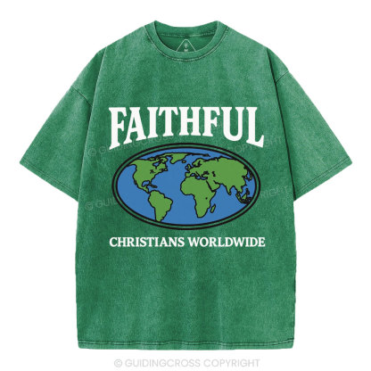 Faithful Christians Worldwide Christian Washed T-Shirt
