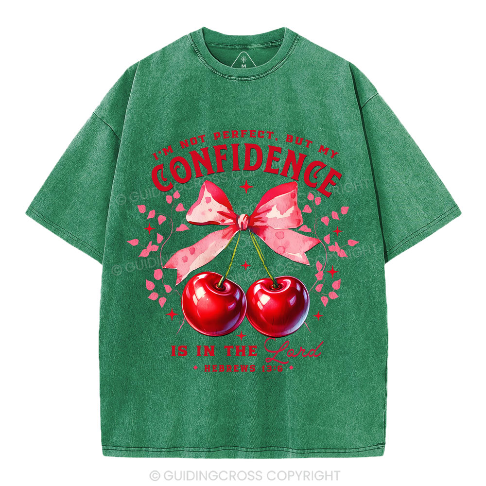 I'm Not Perfect But My Godfidence Is In The Lord Christian Washed T-Shirt