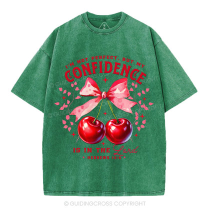 I'm Not Perfect But My Godfidence Is In The Lord Christian Washed T-Shirt