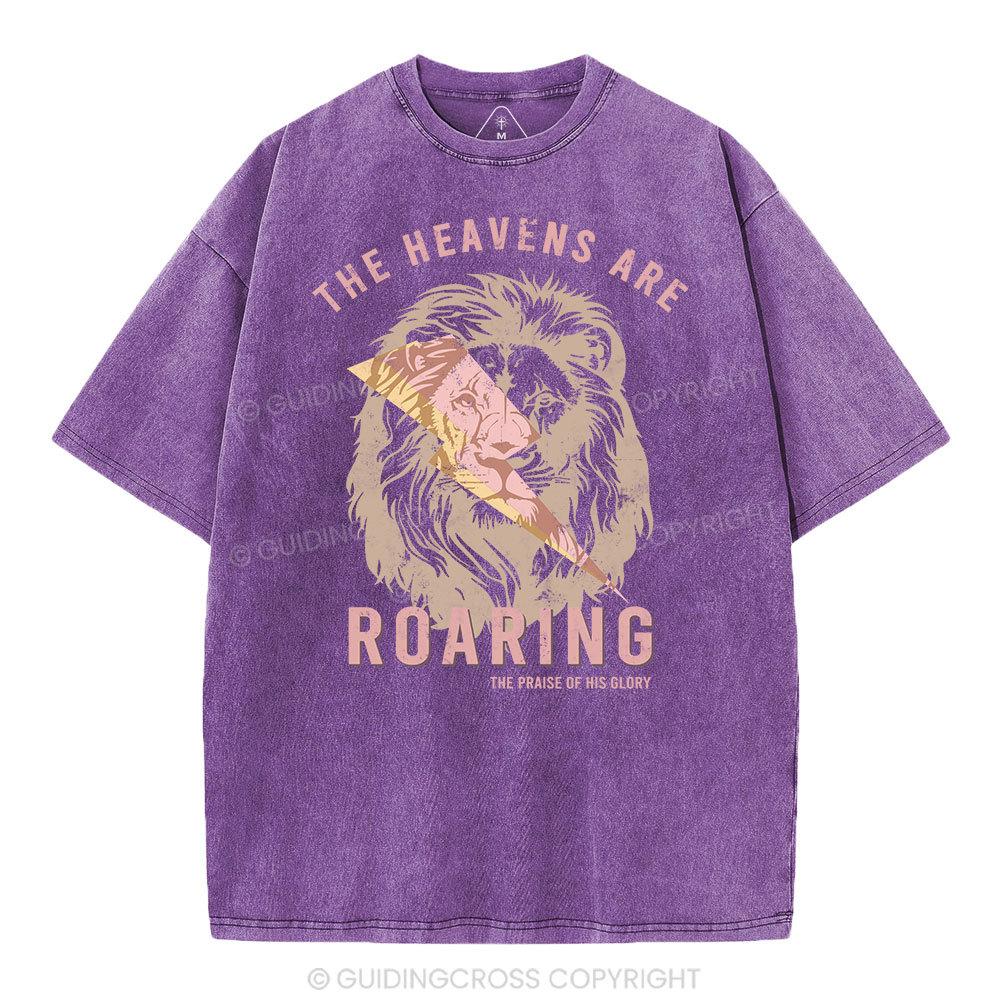 The Heavens Are Roaring Christian Washed T-Shirt