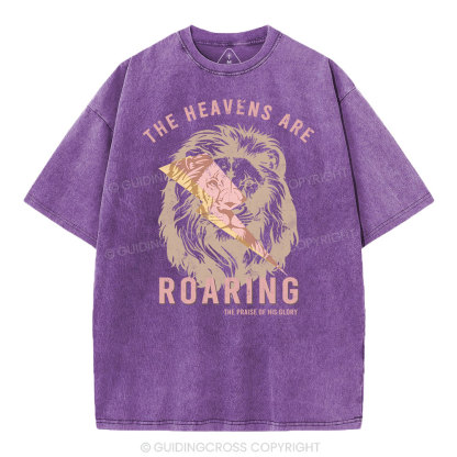 The Heavens Are Roaring Christian Washed T-Shirt