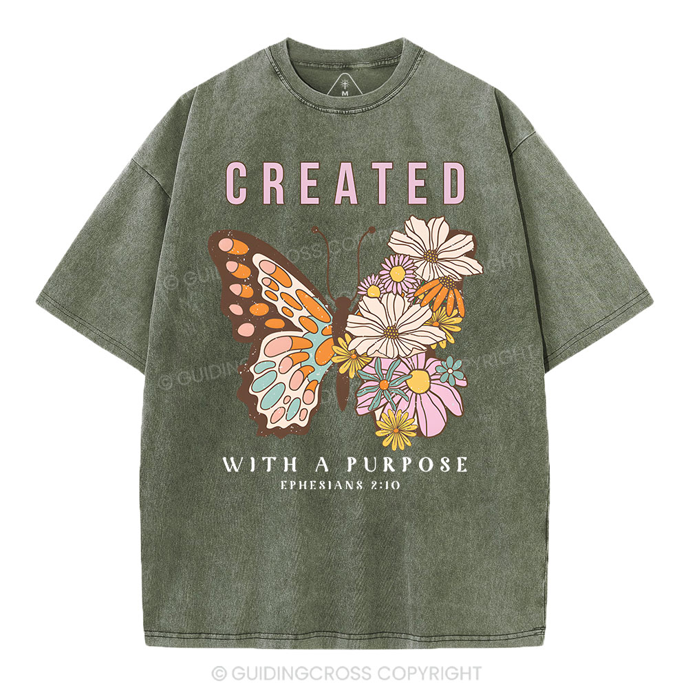 Created With Purpose Christian Washed T-Shirt