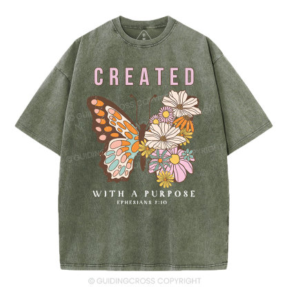 Created With Purpose Christian Washed T-Shirt