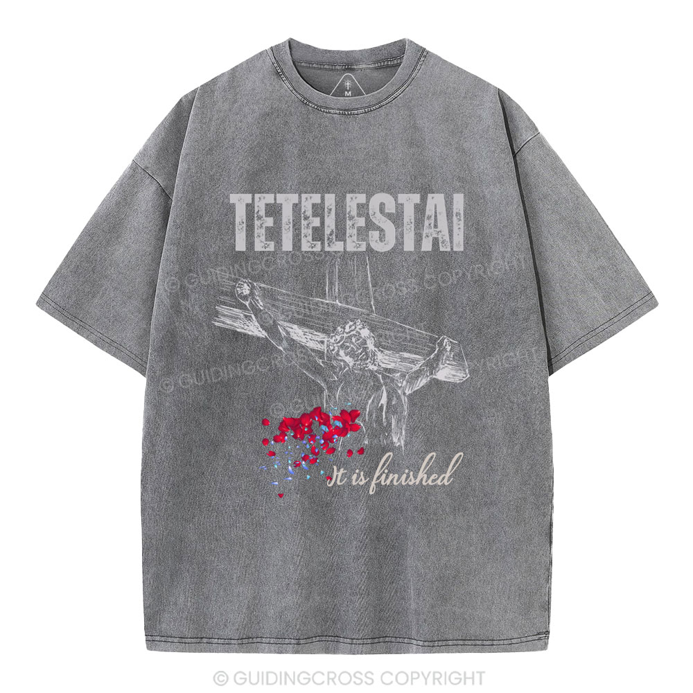 Tetelestai Christian Washed T-Shirt