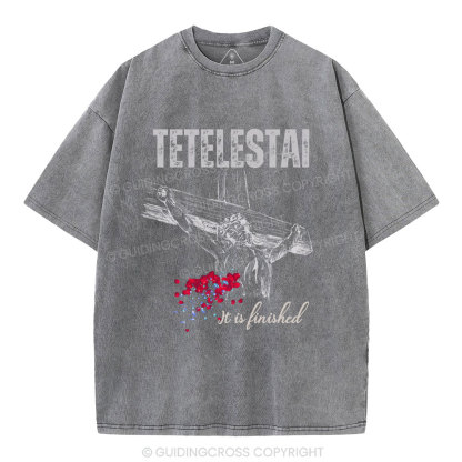 Tetelestai Christian Washed T-Shirt