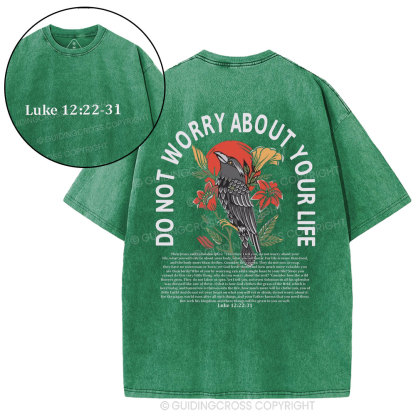 Do Not Worry About Your Life Christian Washed T-Shirt