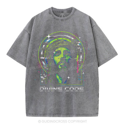 Divine Code Christian Washed T-Shirt
