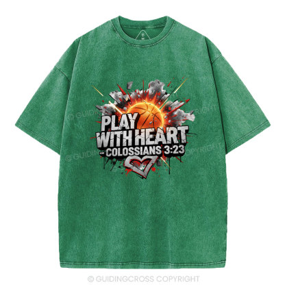 Play With Heart Christian Washed T-Shirt