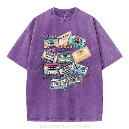 Jesus Songs Christian Washed T-Shirt
