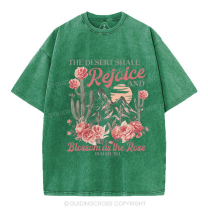 Blossom As The Rose Christian Washed T-Shirt