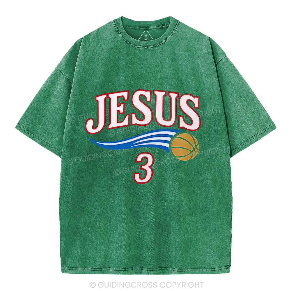 Jesus 3 Christian Washed T-Shirt