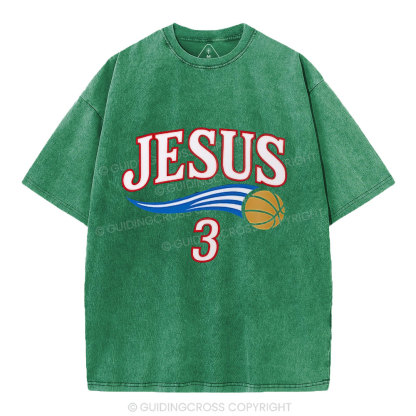 Jesus 3 Christian Washed T-Shirt