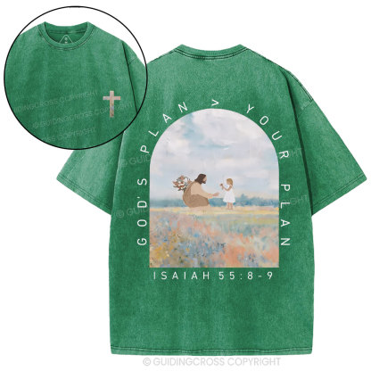 God's Plan Your Plan Christian Washed T-Shirt