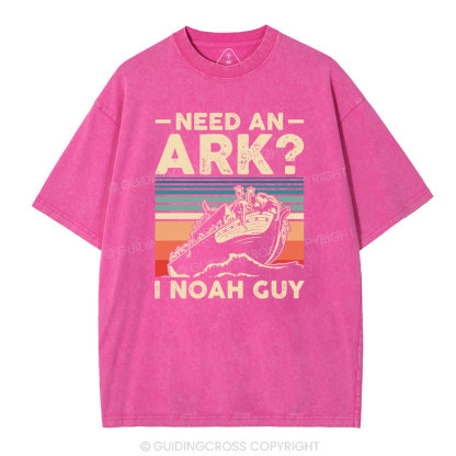 Need An Ark I Noah Guy Funny Vintage Washed Christian T-Shirt