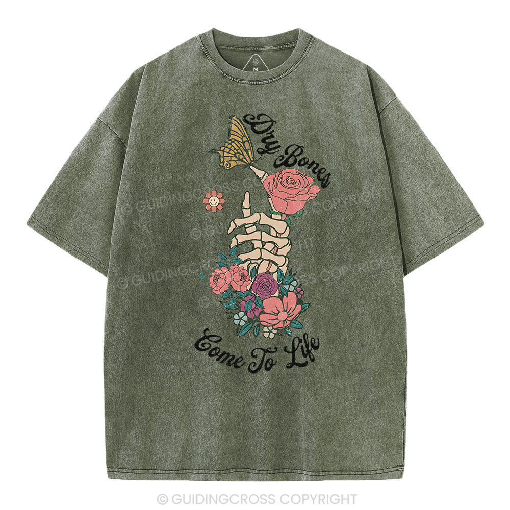 Dry Bones Come To Life Christian Washed T-Shirt