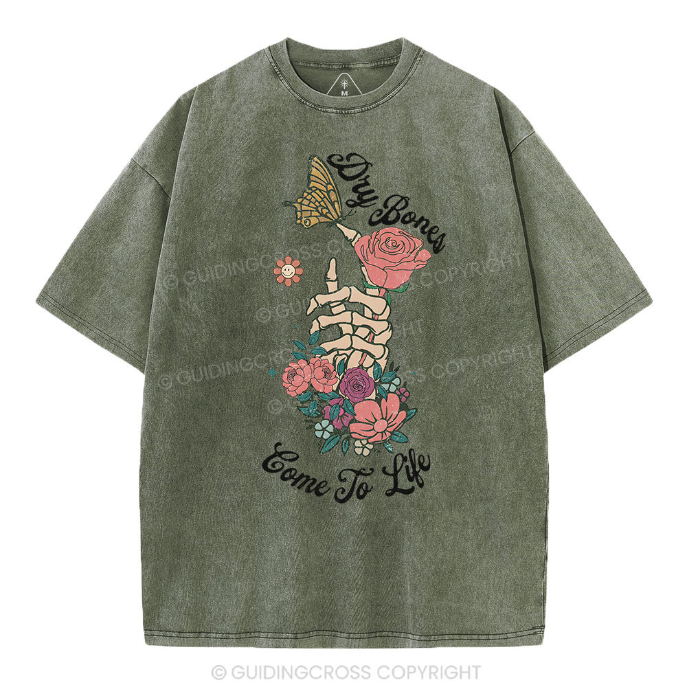 Dry Bones Come To Life Christian Washed T-Shirt
