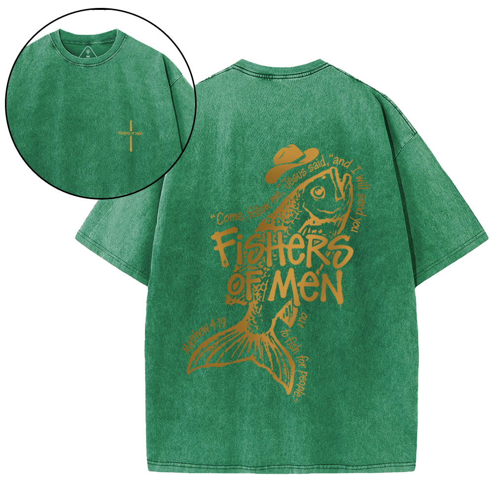 Fsihers Of Man Christian Washed T-Shirt