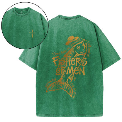 Fsihers Of Man Christian Washed T-Shirt